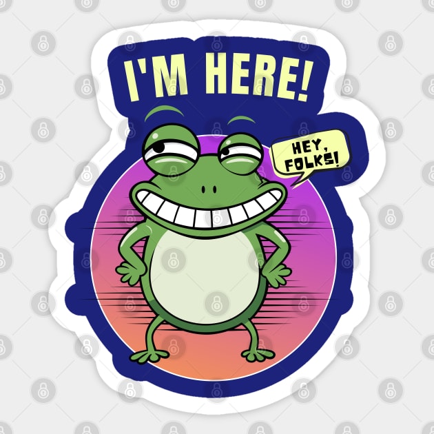 humor, funny frog, Sticker by antcpjr682-mariartsdesigns